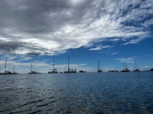 Several boats on the water