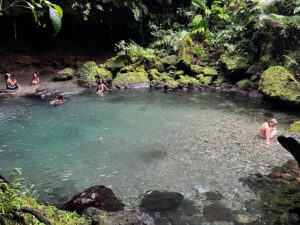 Guests in emerald pool
